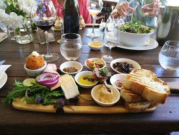 View of food on table