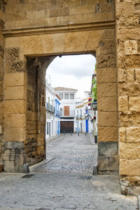 View of alley in old town