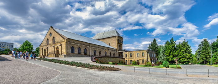 Prince trubetskoy winery castle in kherson region, ukraine, on a sunny summer day