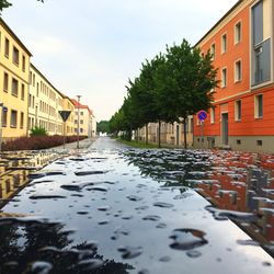 View of canal along buildings