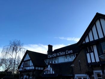 Low angle view of house against sky