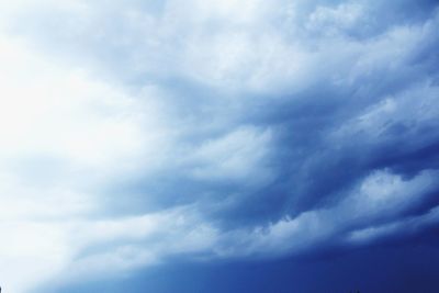 Low angle view of clouds in sky