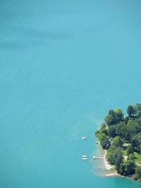 High angle view of island amidst sea