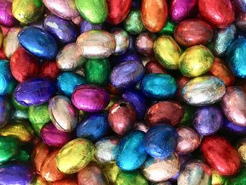 Full frame shot of multi colored easter eggs