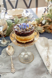 Close-up of food on table