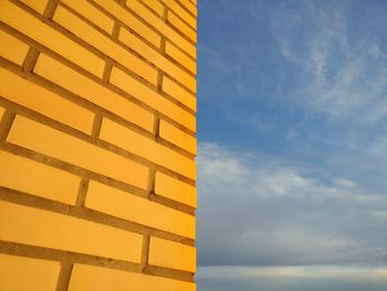 Low angle view of built structure against sky