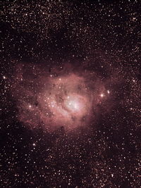 Low angle view of star field against star field