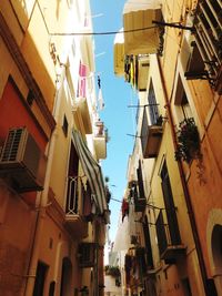 Low angle view of buildings against sky