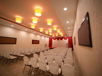 View of empty chairs in room