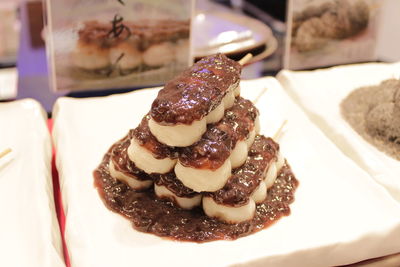 Close-up of chocolate cake