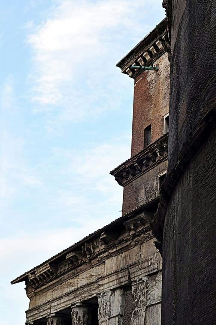 architecture, built structure, building exterior, low angle view, sky, history, religion, place of worship, church, spirituality, old, ancient, the past, day, outdoors, no people, high section, stone wall