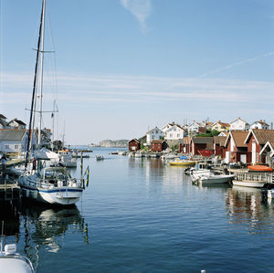 Boats and houses at sea