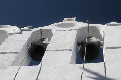 Low angle view of built structure against blue sky