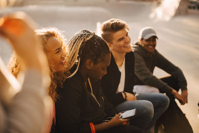 Group of people at music concert
