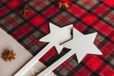 Close-up of toy blocks on table