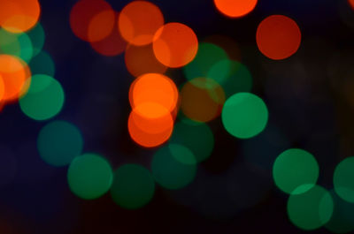 Defocused lights at night