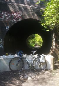 Close-up of bicycle wheel