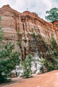 Scenic view of rock formation against sky