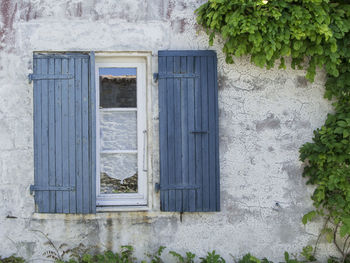 Close-up of open door