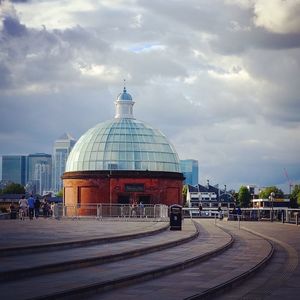 Building against cloudy sky