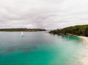 Scenic view of sea against sky