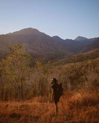 Full length of a man in a beautiful landscape