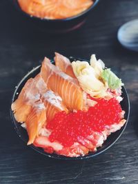 Close-up of seafood in bowl