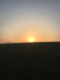 Silhouette of landscape at sunset