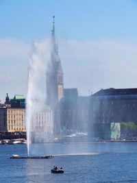 Fountain in downtown hamburg, germany 