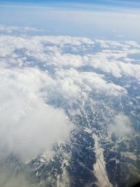 Aerial view of sea against sky