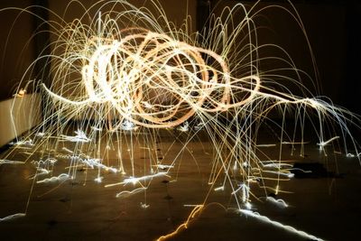 Light trails at night