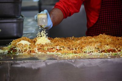 Man preparing food