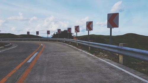 Road signs against sky 