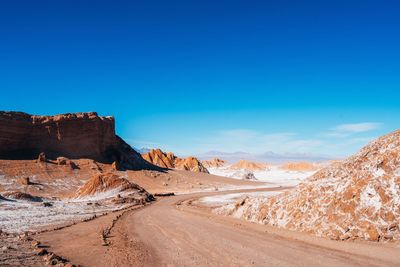 Scenic view of desert against sky