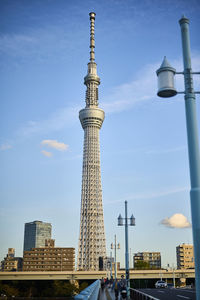 Low angle view of eiffel tower