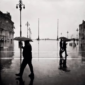 Woman standing in water