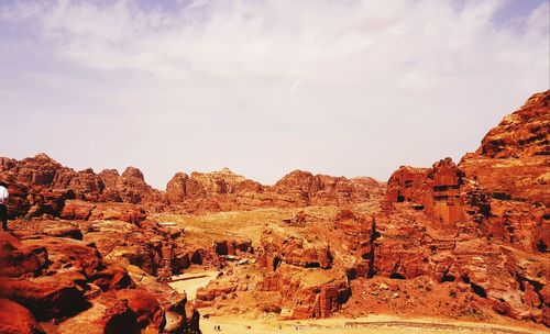 View of rock formations