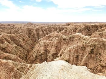 View of rocky landscape against sky