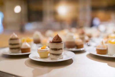 Close-up of cake on table