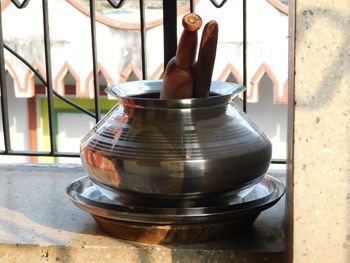 Close-up of a sculpture