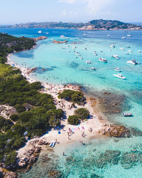 High angle view of beach