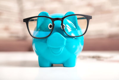 Close-up of sunglasses on table