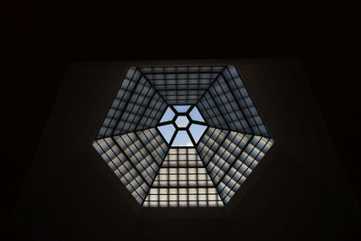 Low angle view of skylight