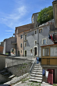 A narrow street in castelgrande, a rural village in the province of potenza in basilicata, italy.