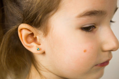 Close-up portrait of a beautiful young woman