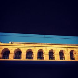 Built structure against clear blue sky