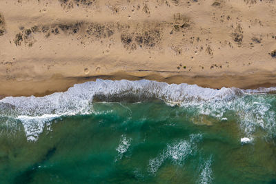 High angle view of beach