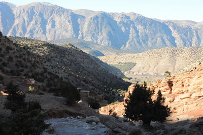 Scenic view of mountain range