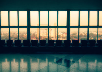 Close-up of window against the sky