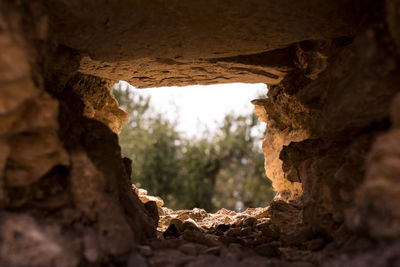 Rock formation in cave